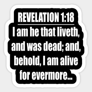 Revelation 1:18 KJV Bible Verse Sticker